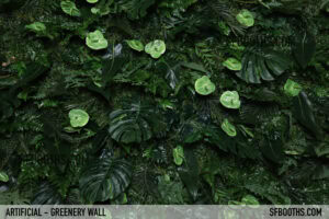 artificial greenery wall for photo booth backdrop